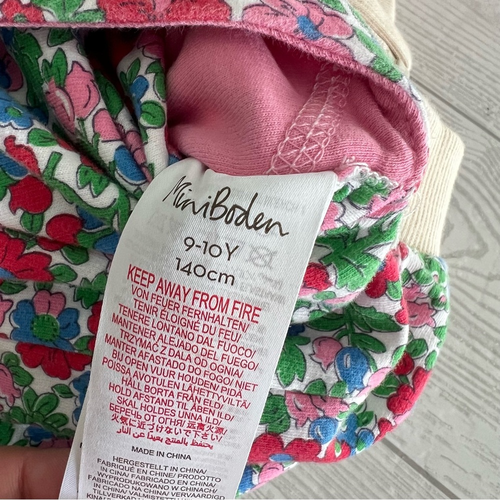 Mini Boden Floral Hooded Jacket in Pink, Green, Blue - Picture 2 of 8